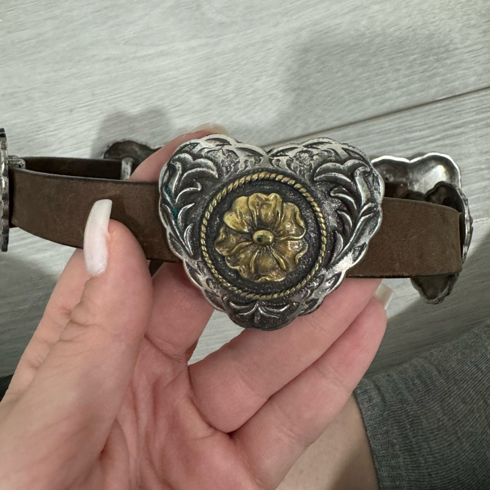 Vintage heart belt – genuine leather (31 inches)